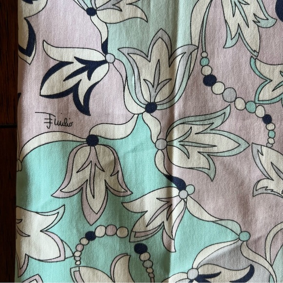 Emilio Pucci Vintage Straight Leg Floral Print Pants - Picture 2 of 9